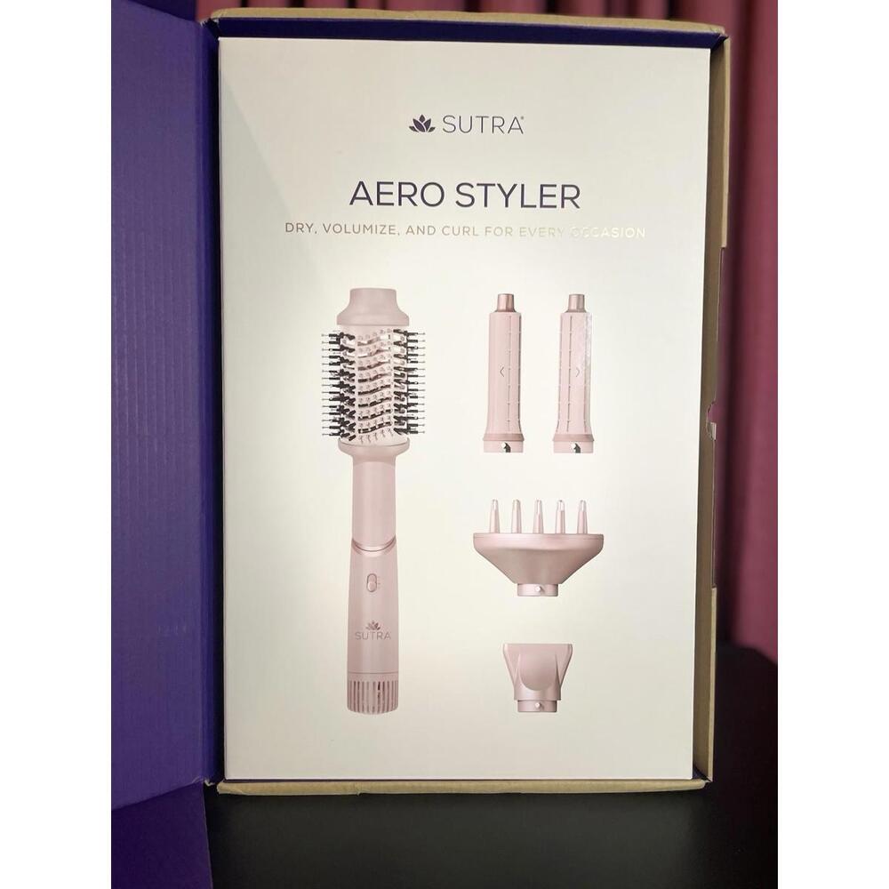 Sutra Aero Styler - Dry, Volumize, and Curl - 5 Barrel Attachments - Rose Gold